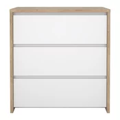 Bela komoda v hrastovem dekorju 80x84x48 cm Next – Tvilum