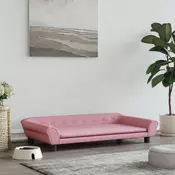 Krevet za pse ružicasti 100 x 50 x 21 cm baršunasti