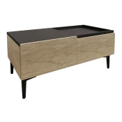 Klubska mizica Kailua 2586 (Svetla Travertine + Antracit) Antracit, Svetla Travertine, 39x45x92cm, Iverna plošča, Kotna