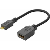 PremiumCord Flexi adapter HDMI tip A ženska - mikro HDMI tip D moški za prilagodljivo povezavo