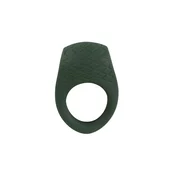 Emerald Love Cock Ring - vibrirajuci penis prsten, 6,5 cm