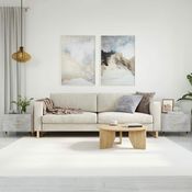 Stolici za kavu 2 kom Siva betona 50x50x40 cm konstruirano drvo