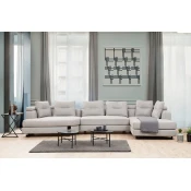 Atelier del Sofa Ugaona garnitura Padova 100x70x140cm Svetlosiva