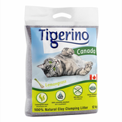 Tigerino Canada pesek za mačke - vonj limonska trava - Varčno pakiranje: 2 x 12 kg