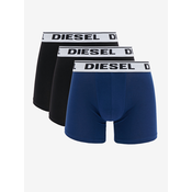 Set of three mens boxer shorts in navy blue and black Diesel