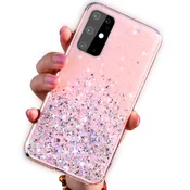 Silikonski ovitek z bleščicami SPARKLE za Samsung Galaxy A51 A515 roza