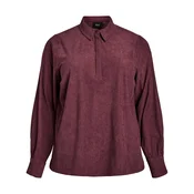 Zizzi Bluza Msurine temno rdeča