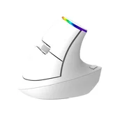 Delux Brezžična navpična miška Delux M618C 2,4G 1600DPI RGB (bela)
