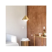 Alora Mood ALM-REMYCK-P-GD - Luster na sajli REMYCK 1xE27/60W/230V, O34,3 cm, zlatna