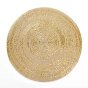 MHOME Namizni prtiček, pogrinjek 35cm/okrogel/zlat/pvc, (5000267478)