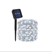KJB Solarna svetlobna veriga 7 m, 50 LED, bela svetloba, 1 kos