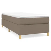 Vidaxl Posteljni okvir z vzmetmi taupe 100x200 cm blago
