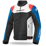 Motociklisticka jakna SEVENTY DEGREES SD-JR48 crna-bijela-plava-crvena