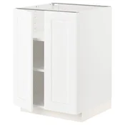 METOD Podni element s policama/2 vrata, bela Enköping/bela im. drveta, 60x60 cm