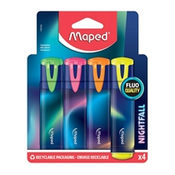 Maped - Marker Maped Nightfall Fluo, 4 komada