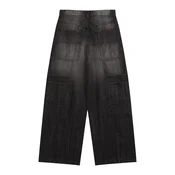 Bershka Kavbojke črn denim