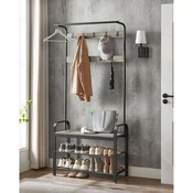 Songmics Stojalo za plašče HSR400B02 183x84x337 cm črna
