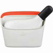 Set zajemalka in metla GOOD GRIPS 19 cm, bela, plastika, OXO