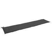 Jastuk za vrtnu klupu antracit 200x50x4 cm tkanina Oxford