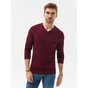 OMBRE Moški pulover RONAN temno rdeče barve MDN23854 XL