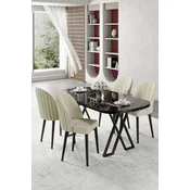 Hanah Home Trpezarijski set, 5 komada, Svetlozeleni