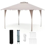 Gazebo paviljon sa mehanizmom 4x4m Bež ( 1687 )