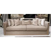Casa Padrino Luxury Sofa Gray Pattern/Gold - Living Room Sofa - Hotel Sofa - Living Room Furniture - Hotel Furniture - Luxury Furniture