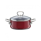 KOZICA RIESS 24 CM 4 L ROSSO NIZKA S STEKLENIM POKROVOM