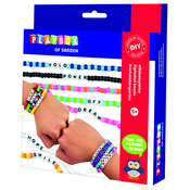 PlayBox: Komplet za izdelavo ustvarjalnih zapestnic z barvnimi in črkovnimi kroglicami.