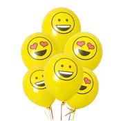 Gumeni baloni Smiley žuti Festo 8 kom