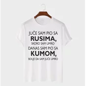 MAFIMI Muška majica Juce sam pio sa Rusima, Bela
