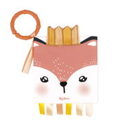 Knjižica iz blaga The Angry Fox Activity Book Kaloo z obročkom za najmlajše od 0 mes