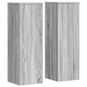 Vidaxl Stojalo za rastline 2 kos Siva Sonoma 33 x 33 x 100 cm