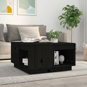 Stolic za kavu crni 60 x 61 x 32,5 cm od masivne borovine