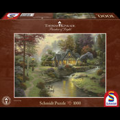 Schmidt - Puzzle Kinkade: Vikendica uz potok - 1 000 dijelova