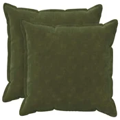 vidaXL Blazina 2 kos HOUTEN Zelena 80 x 80 cm Mikrofibra