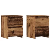 Vidaxl vidaXL Nočne omarice, komplet 2 kosov, starinski les, 30x30x40 cm