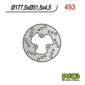 shumee Zadnji zavorni disk NG 177x51x4.5 za Polaris Scrambler 400/500 ATV