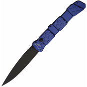 Piranha Knives Auto 21 Button Lock Blue