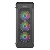 Genesis Ohišje GENESIS Irid 505 ARGB Midi Tower, črno/transparentno
