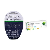 CooperVision MyDay dnevne Torične (90 leč) Dioptrija: -2, Ukrivljenost: 8.6, Premer: 14.5