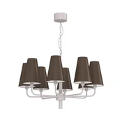 Lestenec na verigi TORTOLA 8xE14/15W/230V rjava/kremna