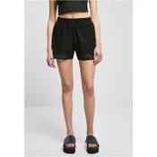 Womens Crochet Lace Resort Shorts in Black