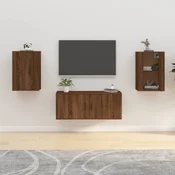 vidaXL Stenska TV omarica 2 kosa rjav hrast 40x34,5x60 cm