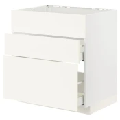 METOD / MAXIMERA Pod.element sudop. i 3front/2fioke, bela/Vallstena bela, 80x60 cm
