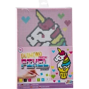 Grafix Diamantna slika na okvirju Pixel Unicorn 15x20cm