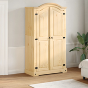 vidaXL Garderobna omara Corona 102x52x186 cm trdna borovina