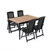 Set vrtnega pohištva Portico 4+1 pepel-grafit