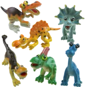 shumee Komplet 6 gumijastih živali dinozavrov dinozavrov