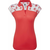 Footjoy Blocked Floral Print Lisle Red XS